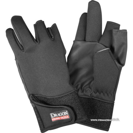 Rękawiczki neopren DRAGON 3-finger cut - czarne Rękawiczki neopren DRAGON 3-finger cut - czarne