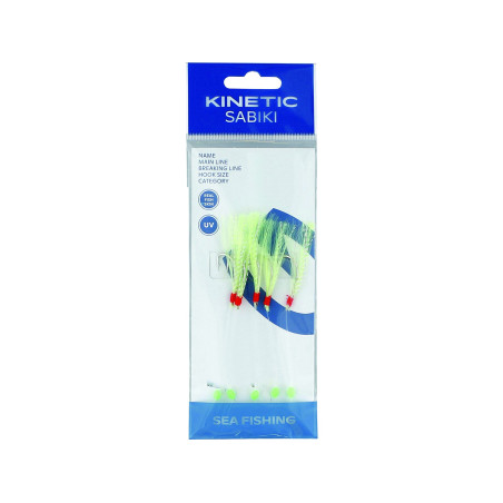 Zestaw Sabiki Nordic Mackerel Chartreuse / Crystal Flash KINETIC Zestaw Sabiki Nordic Mackerel Chartreuse / Crystal Flash KINETIC