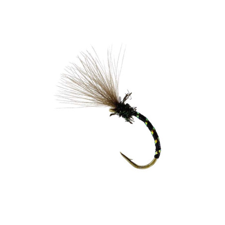 Sztuczna sucha mucha Midge Flash Emerger TMC212TR czarny Unique Flies Sztuczna sucha mucha Midge Flash Emerger TMC212TR czarny Unique Flies