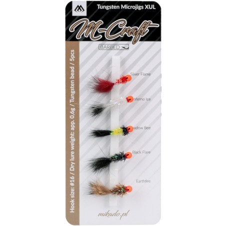 Zestaw- M-CRAFT TUNGSTEN MICROJIGS - XUL mix Mikado Zestaw- M-CRAFT TUNGSTEN MICROJIGS - XUL mix Mikado