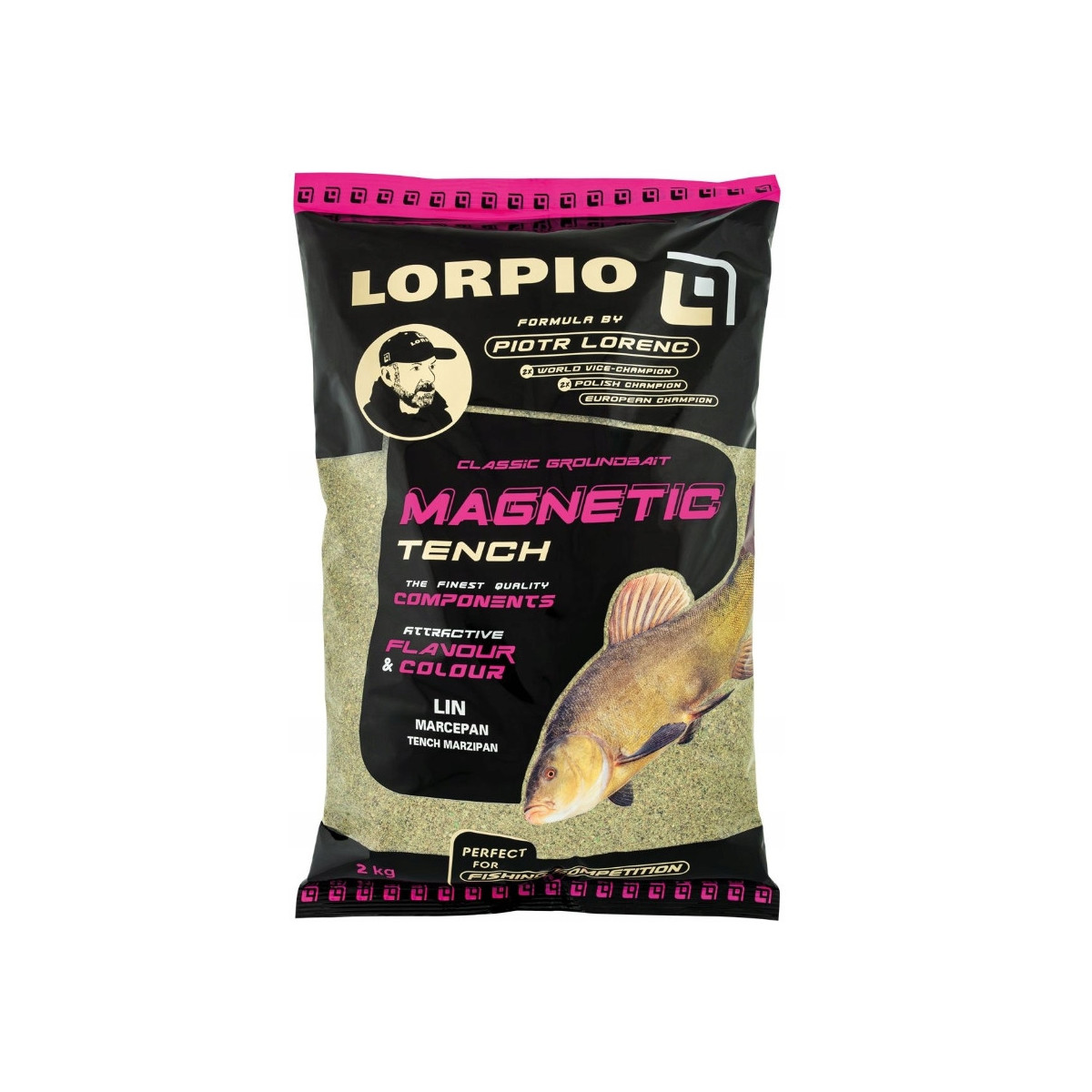 Zanęta Lorpio serii Magnetic Tench 2kg - marcepan, lin Zanęta Lorpio serii Magnetic Tench 2kg - marcepan, lin