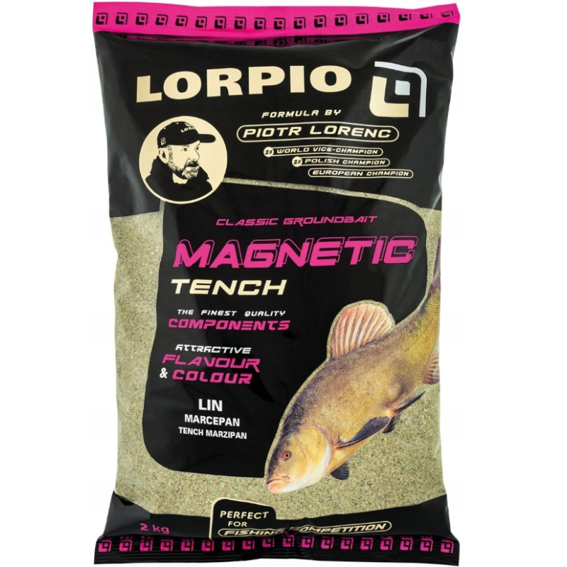 Zanęta Lorpio serii Magnetic Tench 2kg - marcepan, lin Zanęta Lorpio serii Magnetic Tench 2kg - marcepan, lin