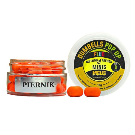 Kulki Meus Dumbells Fluo Pop Up MINIS 15g / 8mm / Piernik Kulki Meus Dumbells Fluo Pop Up MINIS 15g / 8mm / Piernik