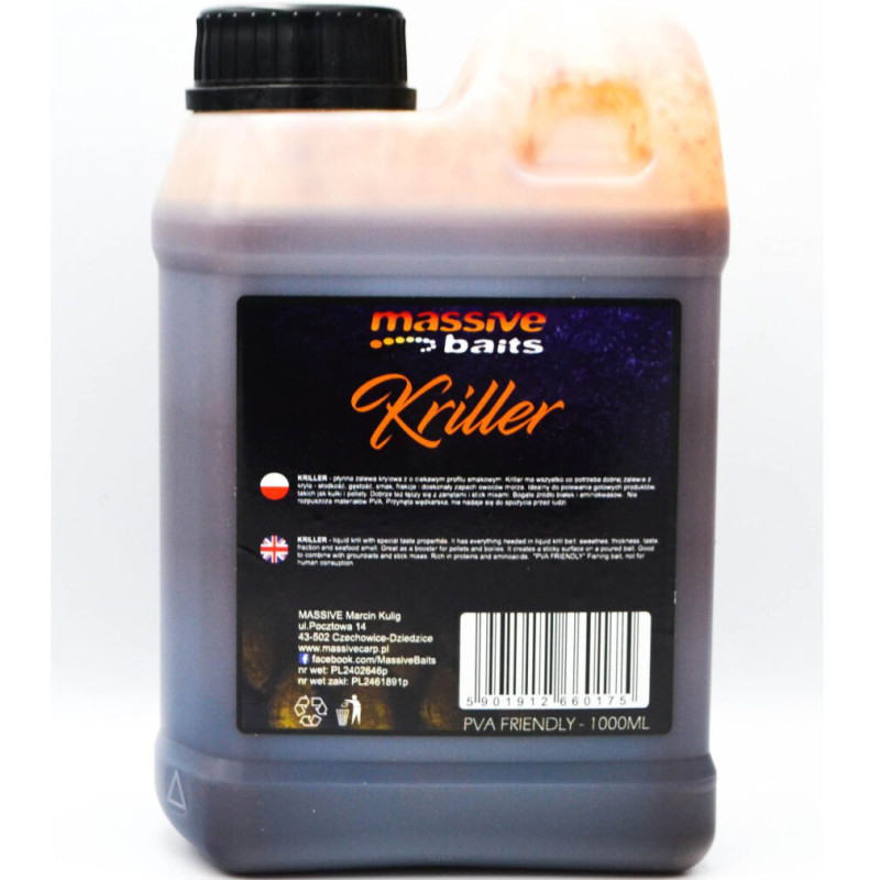 Dodatek Liquids Massive Baits 1000ml - Kriller Dodatek Liquids Massive Baits 1000ml - Kriller