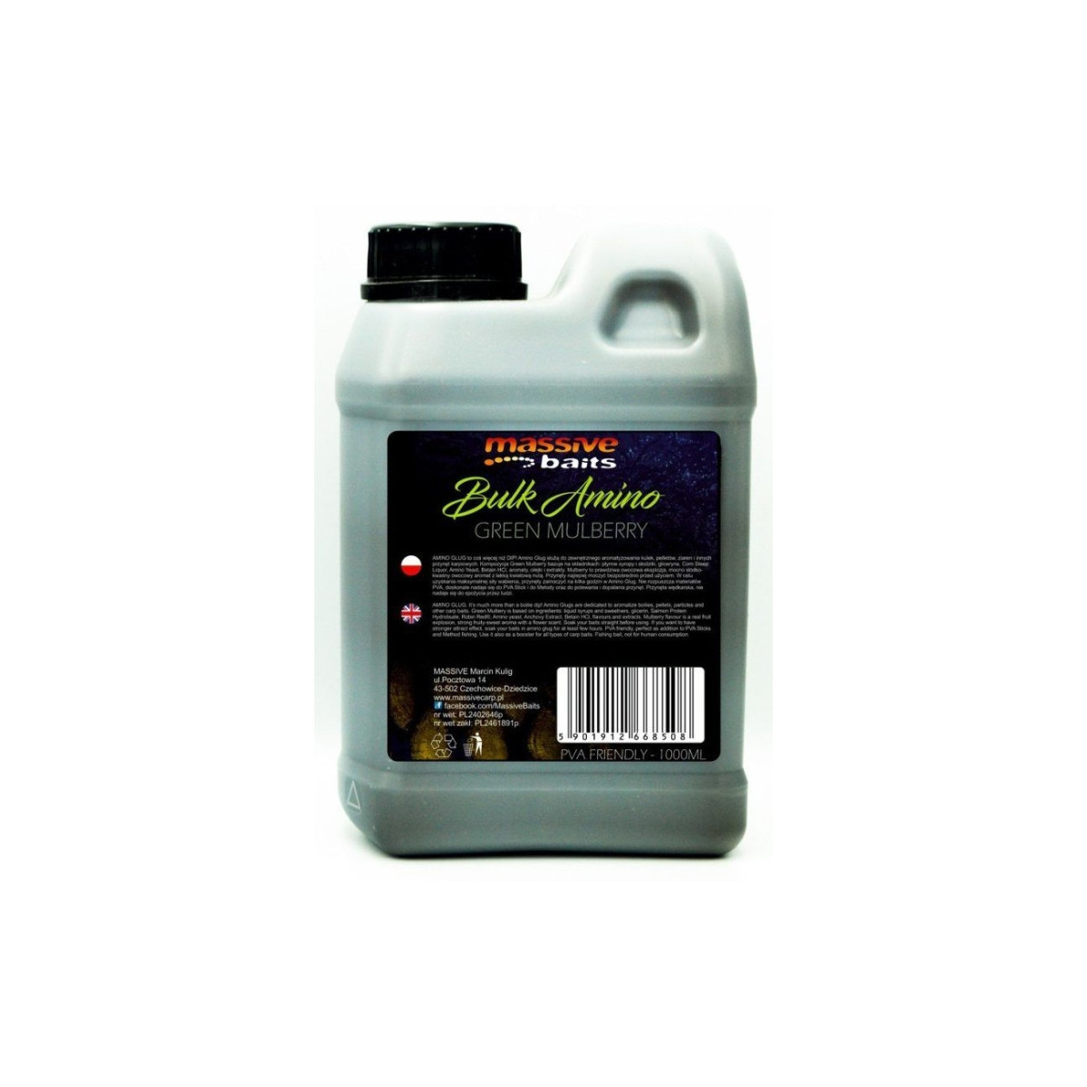 Dodatek Liquids Massive Baits 1000ml - Green Mulberry Dodatek Liquids Massive Baits 1000ml - Green Mulberry