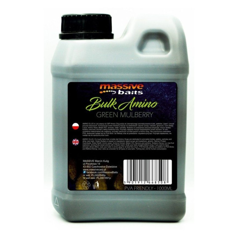 Dodatek Liquids Massive Baits 1000ml - Green Mulberry Dodatek Liquids Massive Baits 1000ml - Green Mulberry