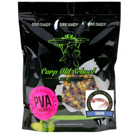 Ziarno zanętowe Carp Old School Rainbow Mix 1kg - kałamarnica Ziarno zanętowe Carp Old School Rainbow Mix 1kg - kałamarnica