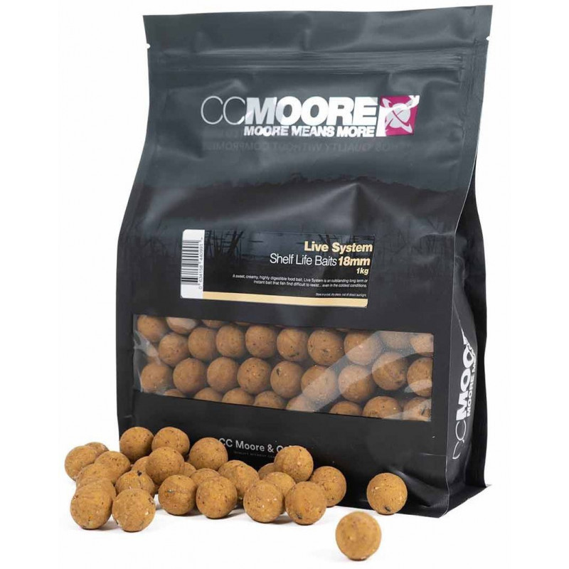 Kulki CC Moore ShelfLife Boilies 1kg - 18mm Live System Kulki CC Moore ShelfLife Boilies 1kg - 18mm Live System