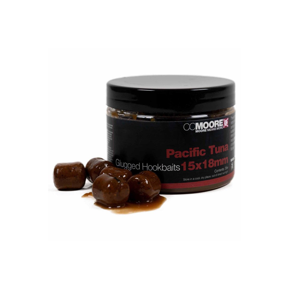 Kulki proteinowe CC Moore w zalewie Glugged Hookbaits 15x18mm - Pacific Tuna Kulki proteinowe CC Moore w zalewie Glugged Hookbaits 15x18mm - Pacific Tuna