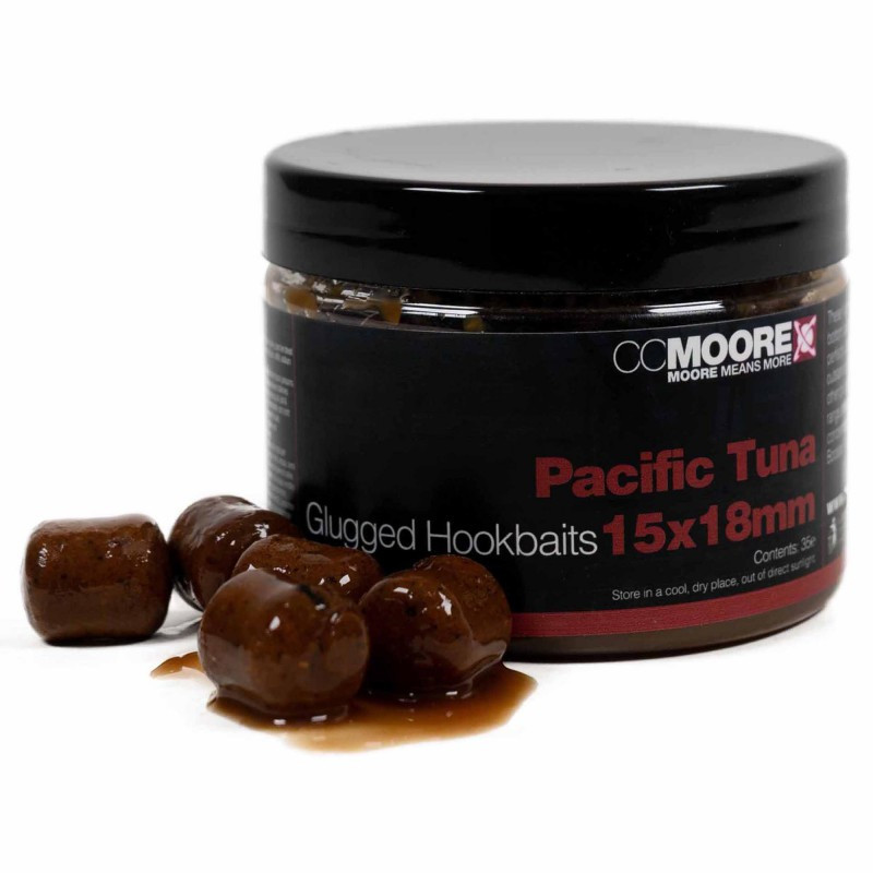 Kulki proteinowe CC Moore w zalewie Glugged Hookbaits 15x18mm - Pacific Tuna Kulki proteinowe CC Moore w zalewie Glugged Hookbaits 15x18mm - Pacific Tuna