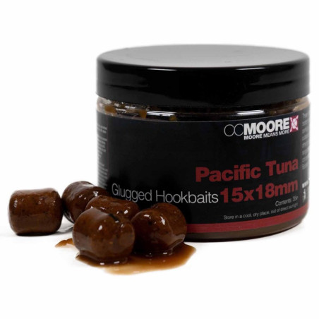 Kulki proteinowe CC Moore w zalewie Glugged Hookbaits 15x18mm - Pacific Tuna Kulki proteinowe CC Moore w zalewie Glugged Hookbaits 15x18mm - Pacific Tuna