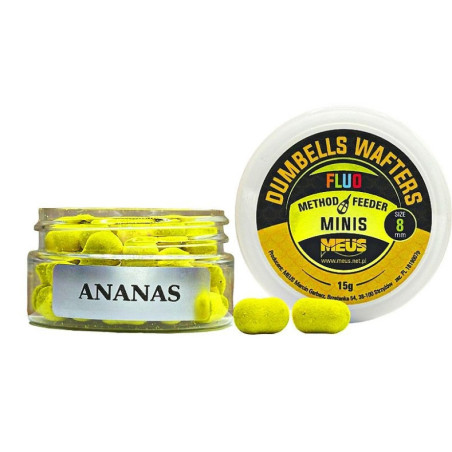 Kulki hakowe Meus Dumbells Fluo Wafters MINIS 15g - 8mm ananas Kulki hakowe Meus Dumbells Fluo Wafters MINIS 15g - 8mm ananas