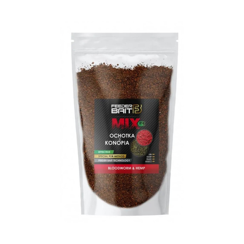 Zanęta Feeder Bait Mix 800g - F1 Ochotka Konopia Zanęta Feeder Bait Mix 800g - F1 Ochotka Konopia