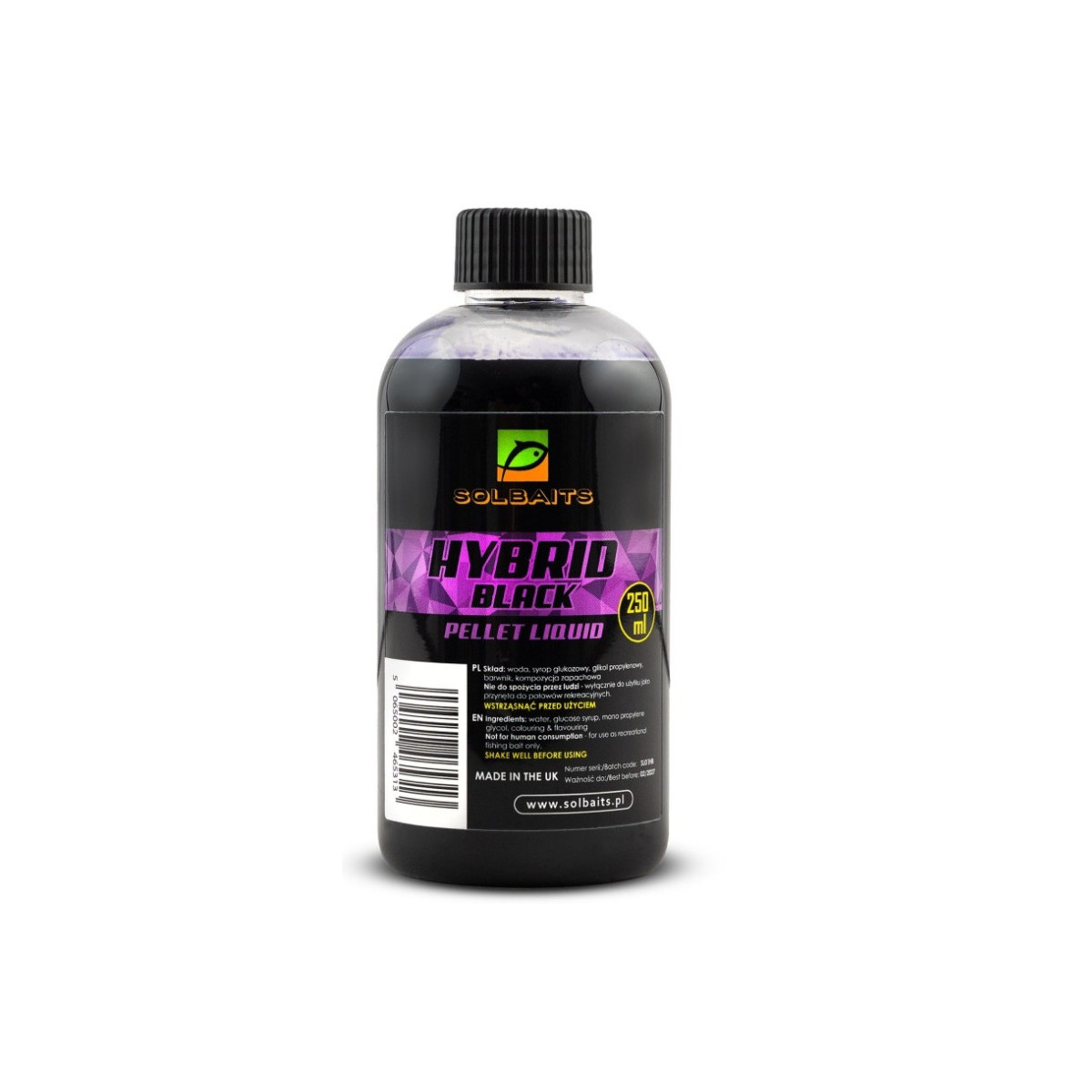 Liquid Solbaits 250ml - Hybrid Black Liquid Solbaits 250ml - Hybrid Black