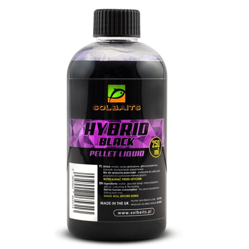 Liquid Solbaits 250ml - Hybrid Black Liquid Solbaits 250ml - Hybrid Black