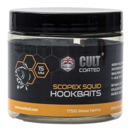 Kulki Nash Cult Coated Hookbaits 15mm - Scopex Squid Kulki Nash Cult Coated Hookbaits 15mm - Scopex Squid