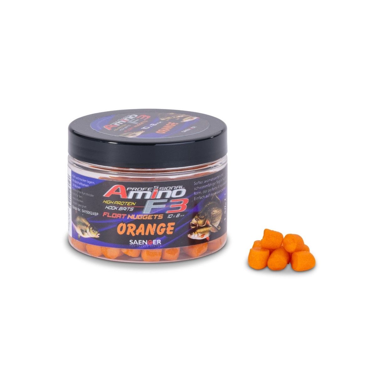 Przynęta Saenger Amino F3 Midi Float Nuggets 50g - orange Przynęta Saenger Amino F3 Midi Float Nuggets 50g - orange
