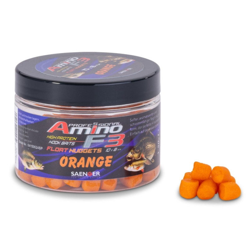 Przynęta Saenger Amino F3 Midi Float Nuggets 50g - orange Przynęta Saenger Amino F3 Midi Float Nuggets 50g - orange