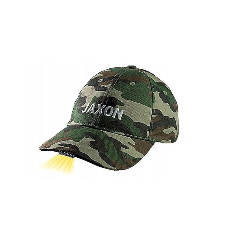 Czapka Jaxon z latarką w daszku UJ-CZX01F - ciemny moro Czapka Jaxon z latarką w daszku UJ-CZX01F - ciemny moro