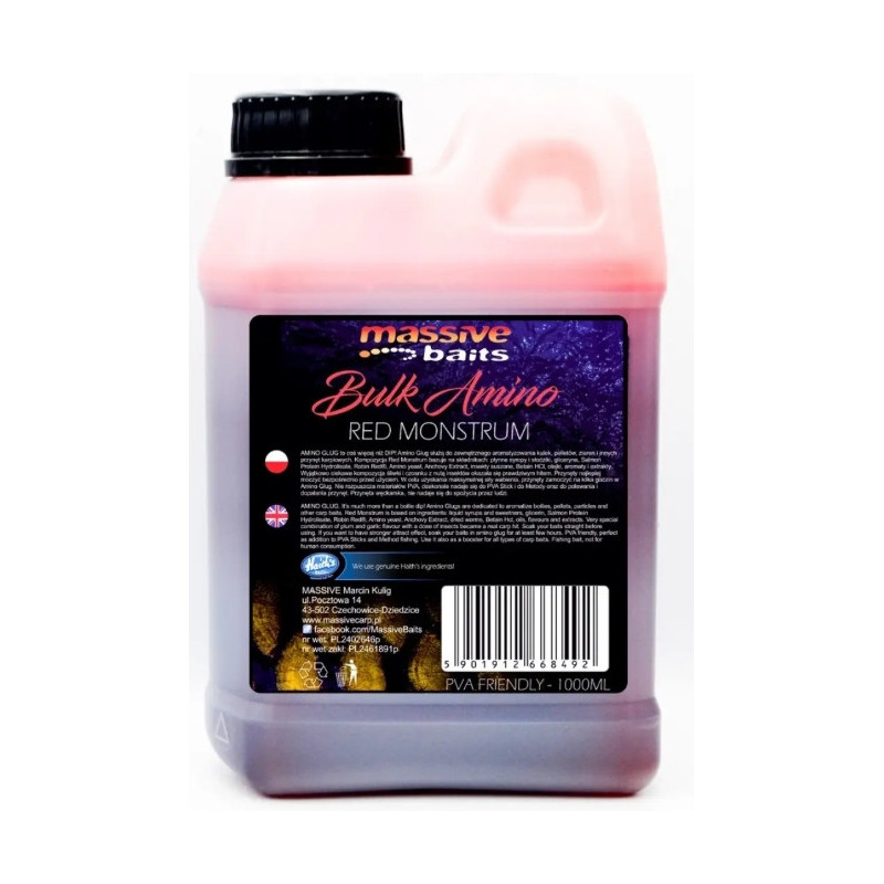 Liquid Massive Baits 1000ml - Bulk Amino Red Monstrum Liquid Massive Baits 1000ml - Bulk Amino Red Monstrum