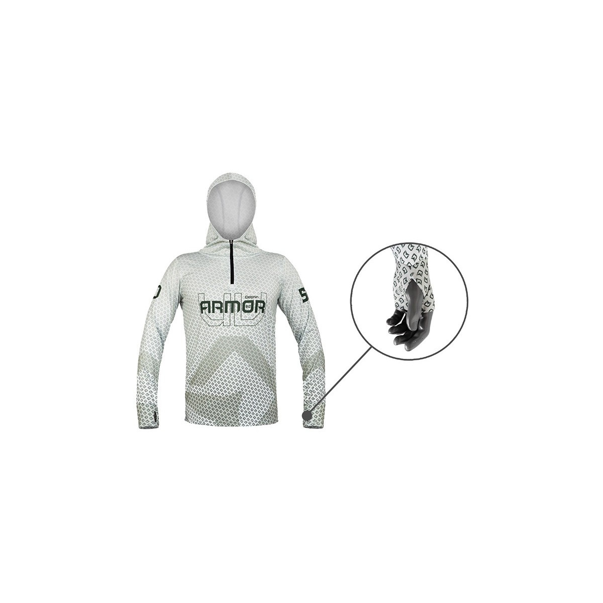 Bluza z kapturem Delphin UV ARMOR 50+ roz.M Bluza z kapturem Delphin UV ARMOR 50+ roz.M