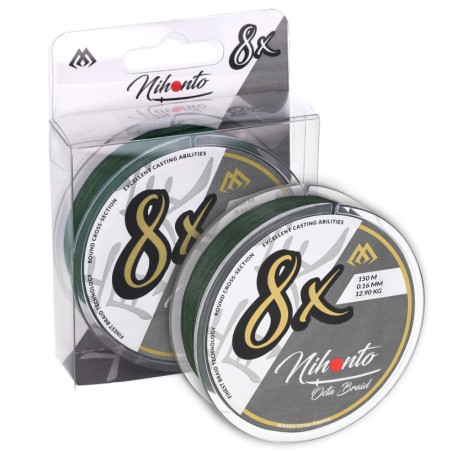 Plecionka Mikado Nihonto Octa Braid 150m - Ciemnozielona 0.06mm