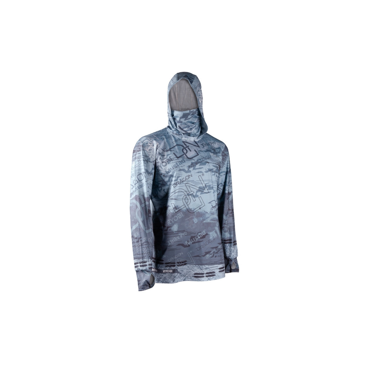 Bluza zawodnicza-teamowa DRAGON długi rękaw kaptur, komin roz.XXL / szara