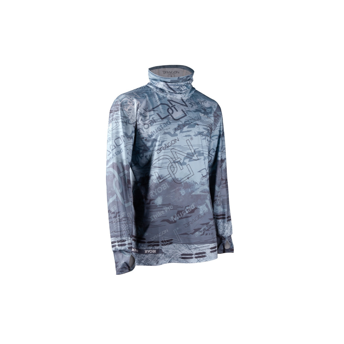 Bluza zawodnicza-teamowa DRAGON długi rękaw kaptur, komin roz.XXL / szara