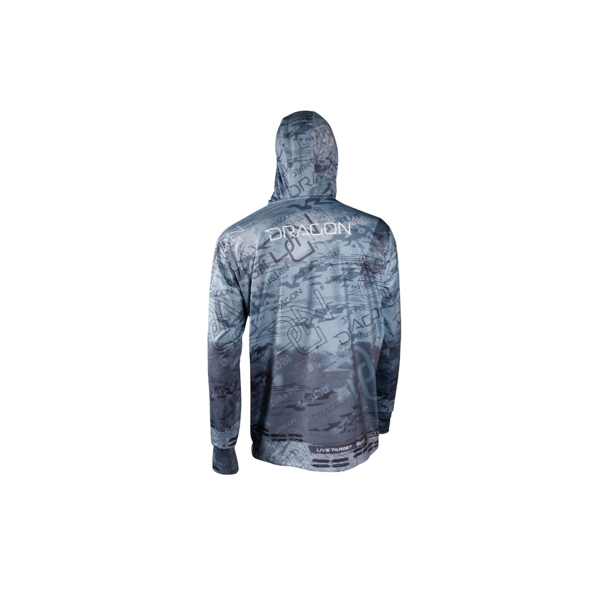 Bluza zawodnicza-teamowa DRAGON długi rękaw kaptur, komin roz.XXL / szara