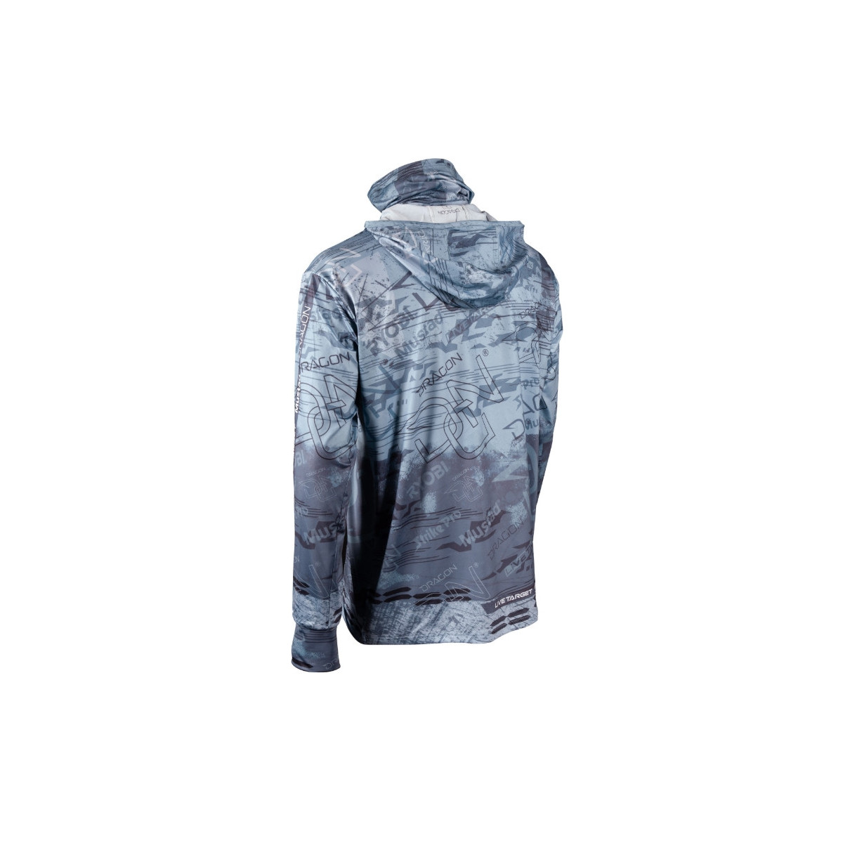 Bluza zawodnicza-teamowa DRAGON długi rękaw kaptur, komin roz.XXL / szara