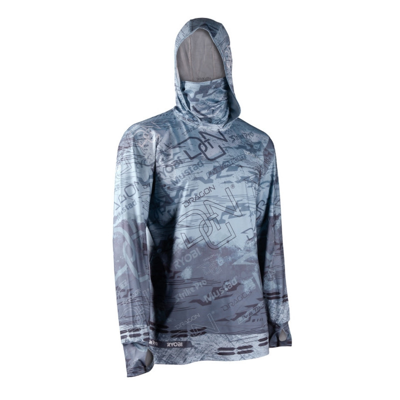 Bluza zawodnicza-teamowa DRAGON długi rękaw kaptur, komin roz.M / szara