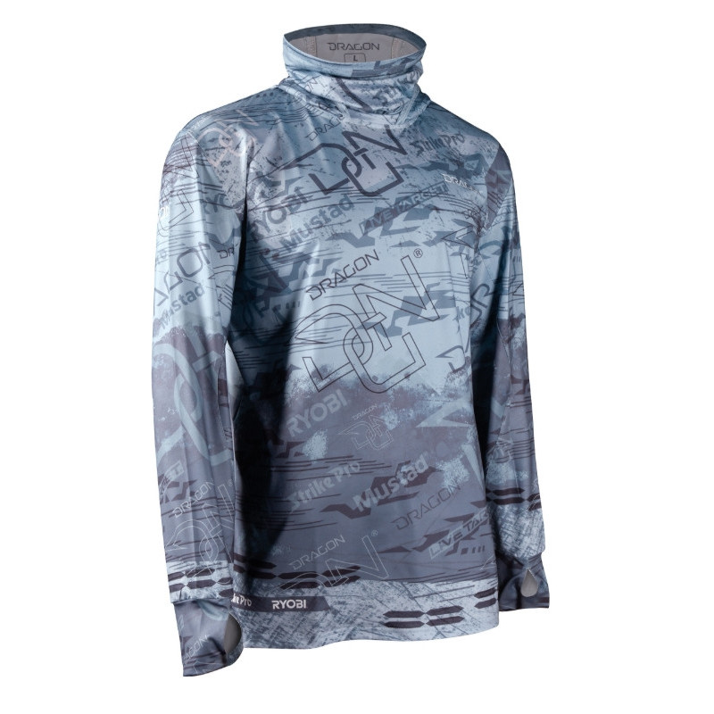 Bluza zawodnicza-teamowa DRAGON długi rękaw kaptur, komin roz.M / szara