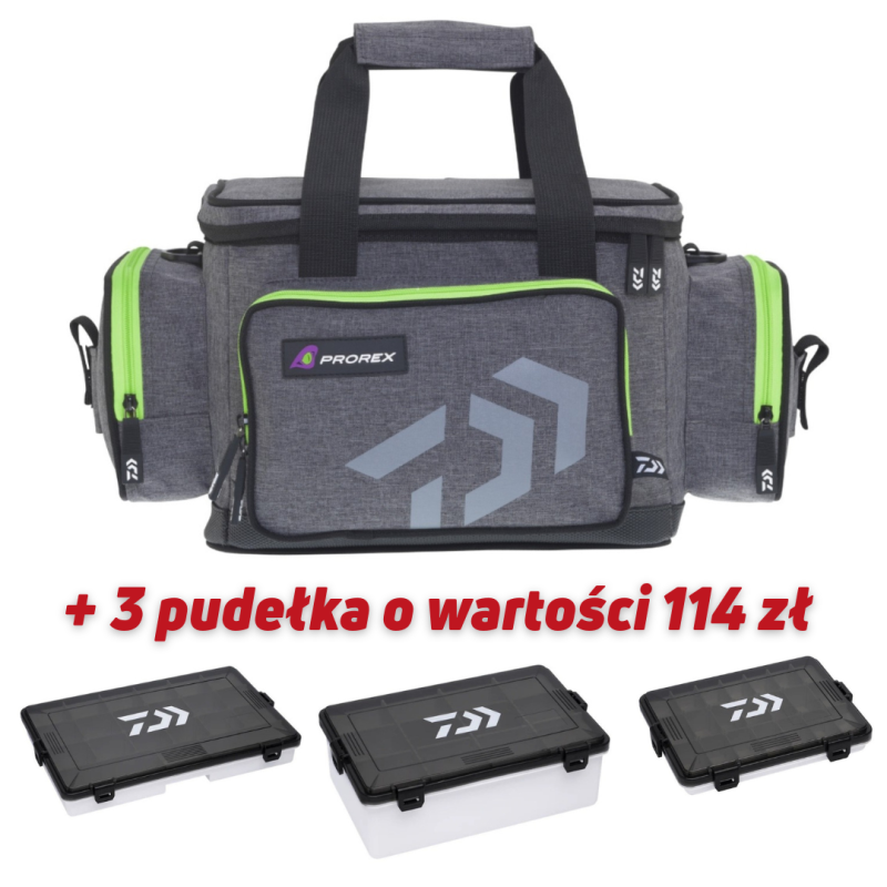 Torba Daiwa Prorex D-Box Tackle Bag roz. M + GRATIS 3 pudełka Torba Daiwa Prorex D-Box Tackle Bag roz. M + GRATIS 3 pudełka