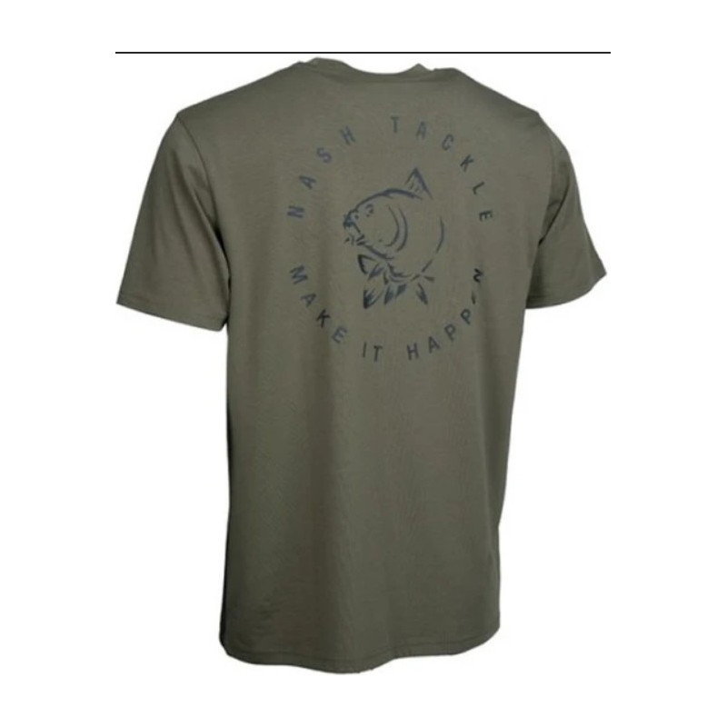 Koszulka Nash Make It Happen Carp Logo T Shirt Green roz.XL
