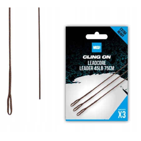 Przypon bezołowiowy Nash Cling On Leadcore Leader 75cm Przypon bezołowiowy Nash Cling On Leadcore Leader 75cm