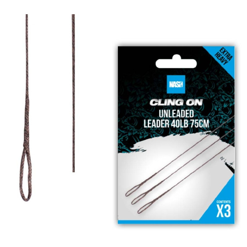 Przypon bezołowiowy Nash Cling On Unleaded Leader 75cm - 40lb Przypon bezołowiowy Nash Cling On Unleaded Leader 75cm - 40lb