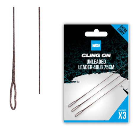 Przypon bezołowiowy Nash Cling On Unleaded Leader 75cm - 40lb
