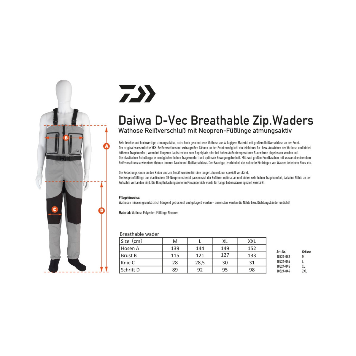 Wodery Daiwa D-Vec Breathable Zipped roz.XL Wodery Daiwa D-Vec Breathable Zipped roz.XL