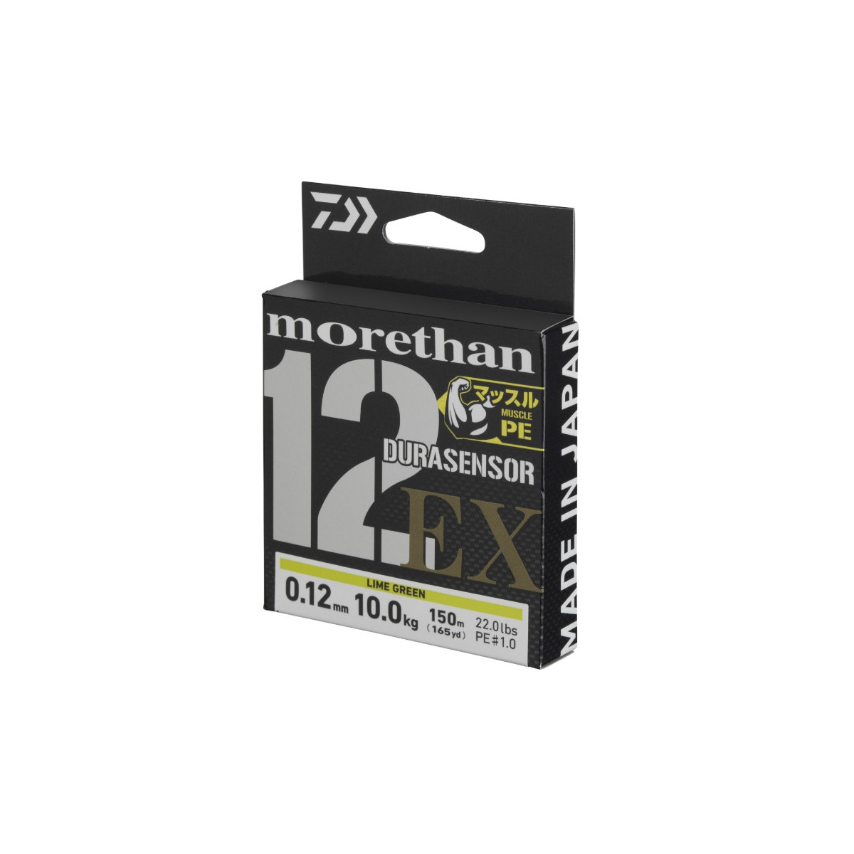Plecionka Daiwa Morethan DURASENSOR 12 BRAID EX+Si3 0,14mm / 150m / lime green