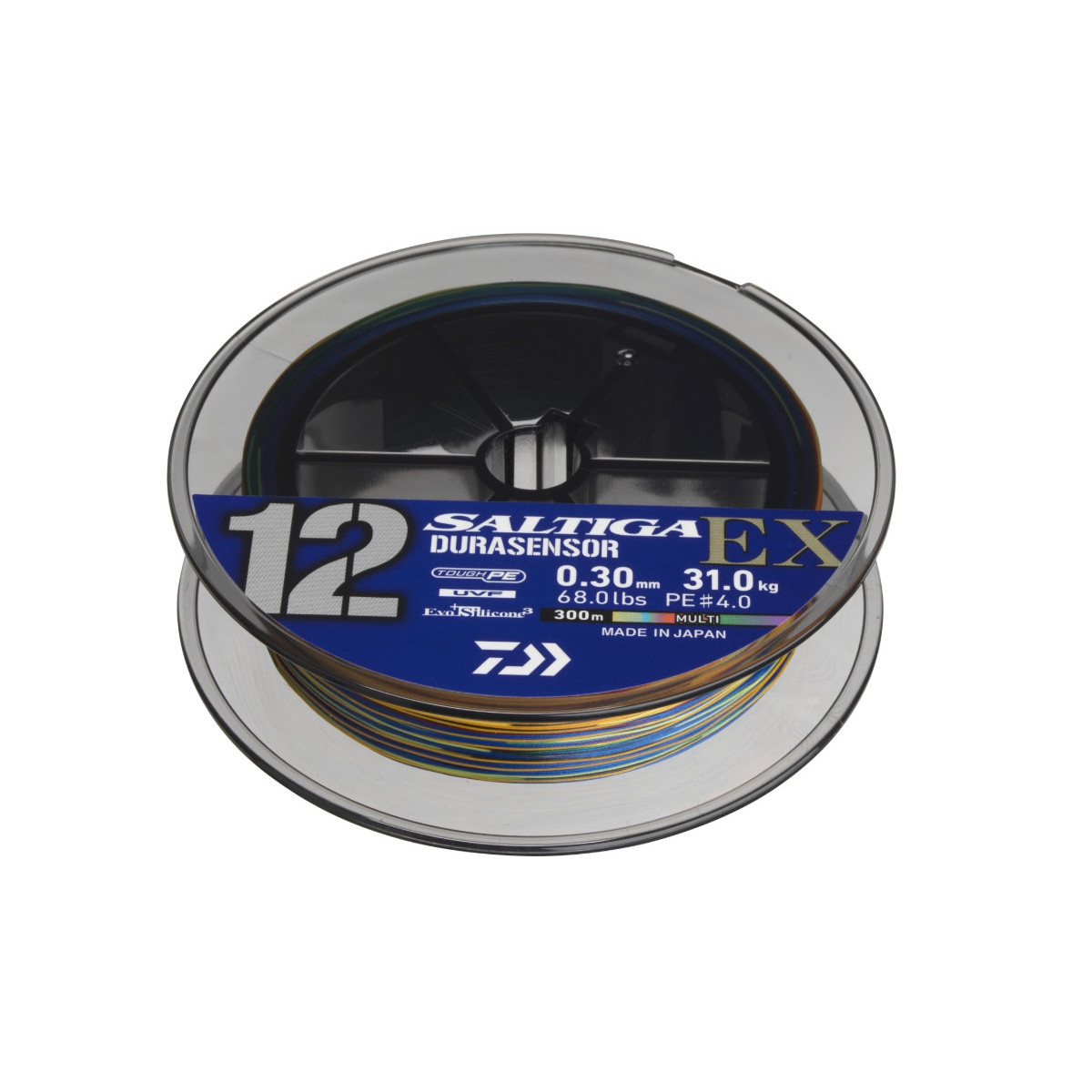 Plecionka Daiwa Saltiga DURASENSOR 12 BRAID EX+Si3 300m / 0,16mm / multicolor