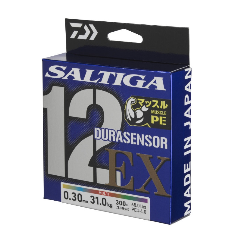 Plecionka Daiwa Saltiga DURASENSOR 12 BRAID EX+Si3 300m / 0,14mm / multicolor