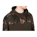 Bluza z kapturem Fox LW Khaki/Camo Split Zip Hoody roz.L