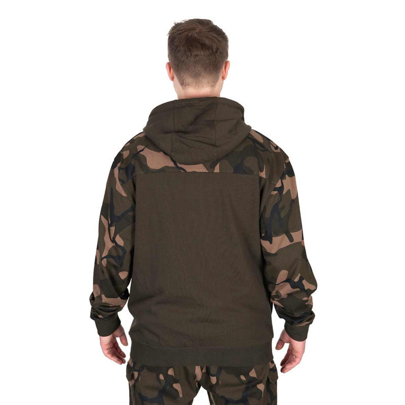 Bluza z kapturem Fox LW Khaki/Camo Split Zip Hoody roz.XL