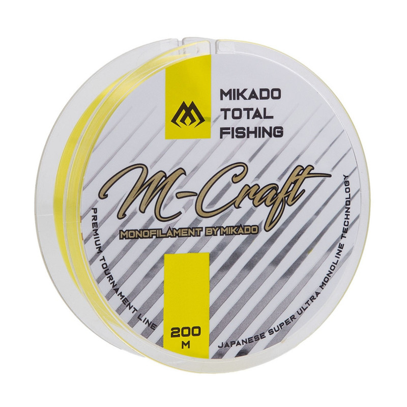Żyłka Mikado M-Craft Fluo Yellow 200m / 0,10mm Żyłka Mikado M-Craft Fluo Yellow 200m / 0,10mm