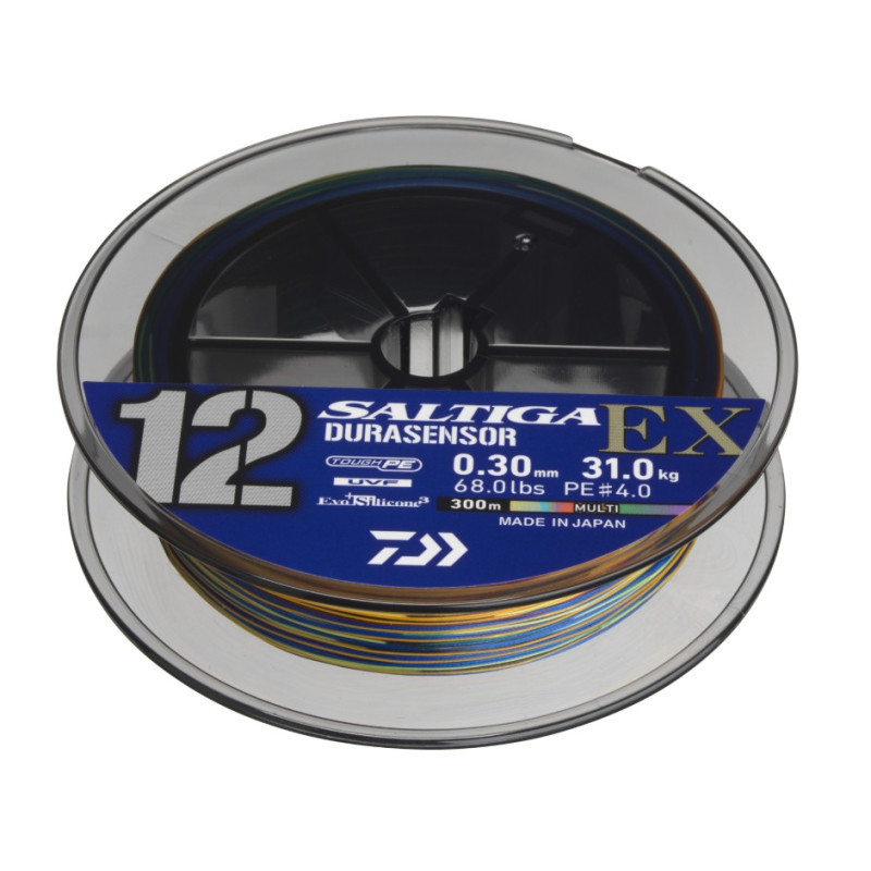 Plecionka Daiwa Saltiga DURASENSOR 12 BRAID EX+Si3 400m / 0,33mm / multicolor Plecionka Daiwa Saltiga DURASENSOR 12 BRAID EX+Si3 400m / 0,33mm / multicolor