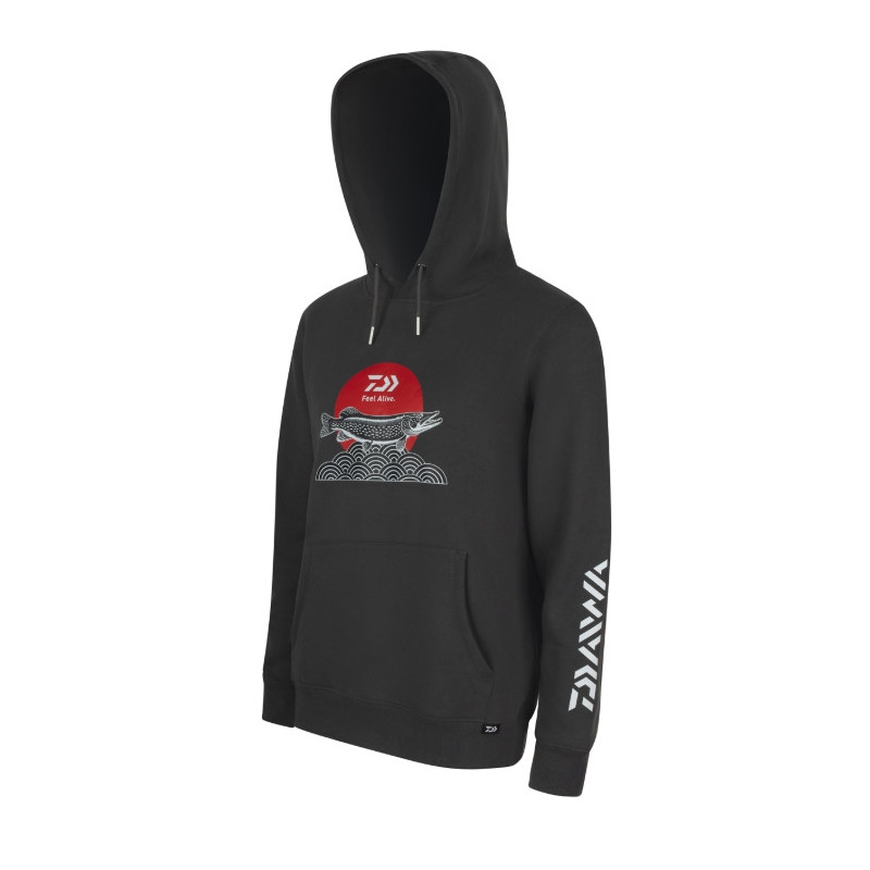Bluza Daiwa Hoodie Japan Pike roz.L - charcoal Bluza Daiwa Hoodie Japan Pike roz.L - charcoal
