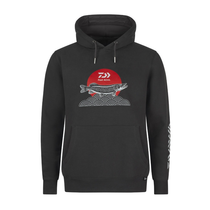 Bluza Daiwa Hoodie Japan Pike roz.XL - charcoal