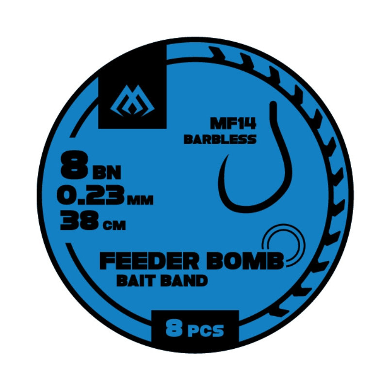 Przypon FB Mikado MF14 z gumką hak bez zadziora nr10 / 38cm / 0.20mm Przypon FB Mikado MF14 z gumką hak bez zadziora nr10 / 38cm / 0.20mm
