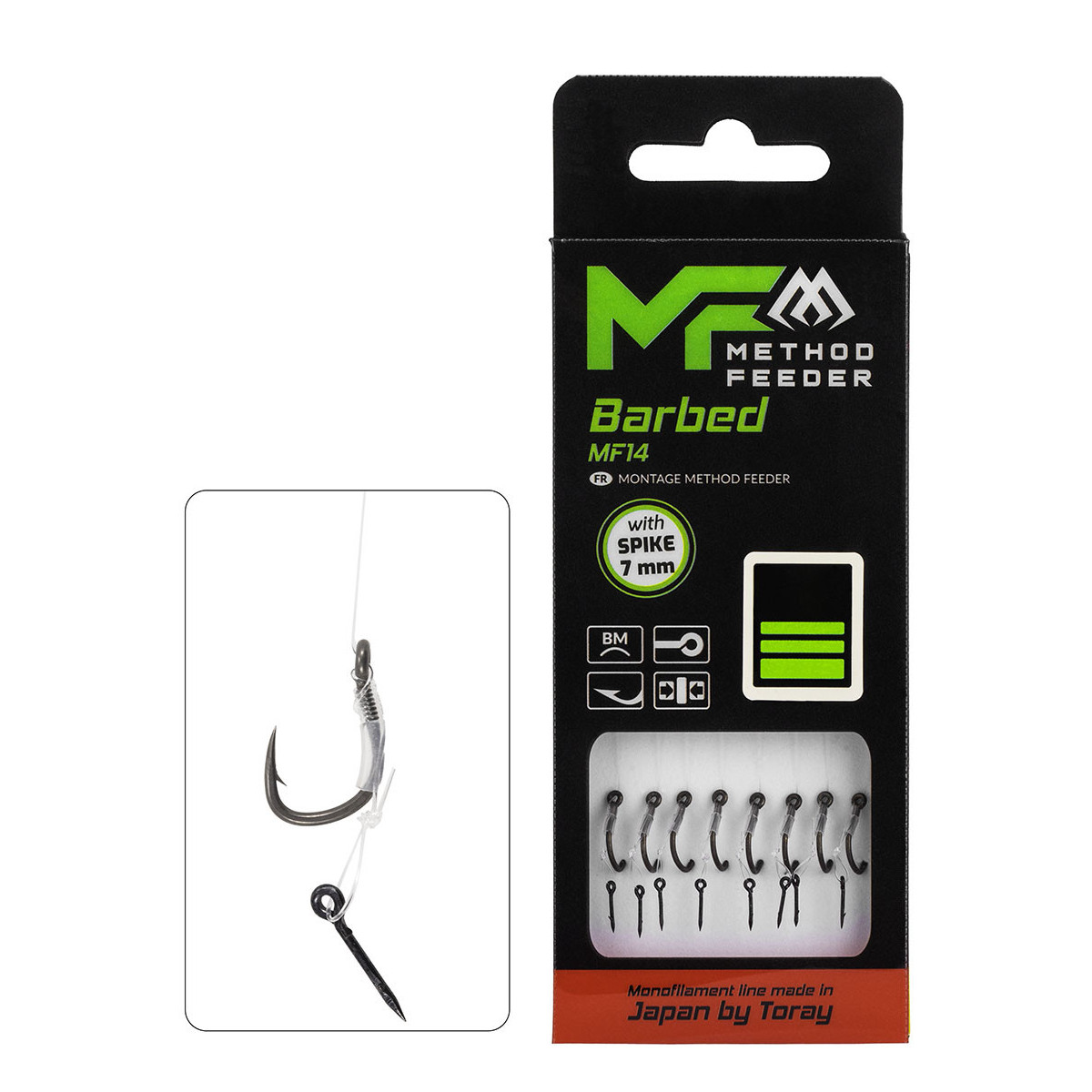 Przypon MF Mikado MF14 z igłą hak z zadziorem nr8 / 10cm / 0.23mm Przypon MF Mikado MF14 z igłą hak z zadziorem nr8 / 10cm / 0.23mm