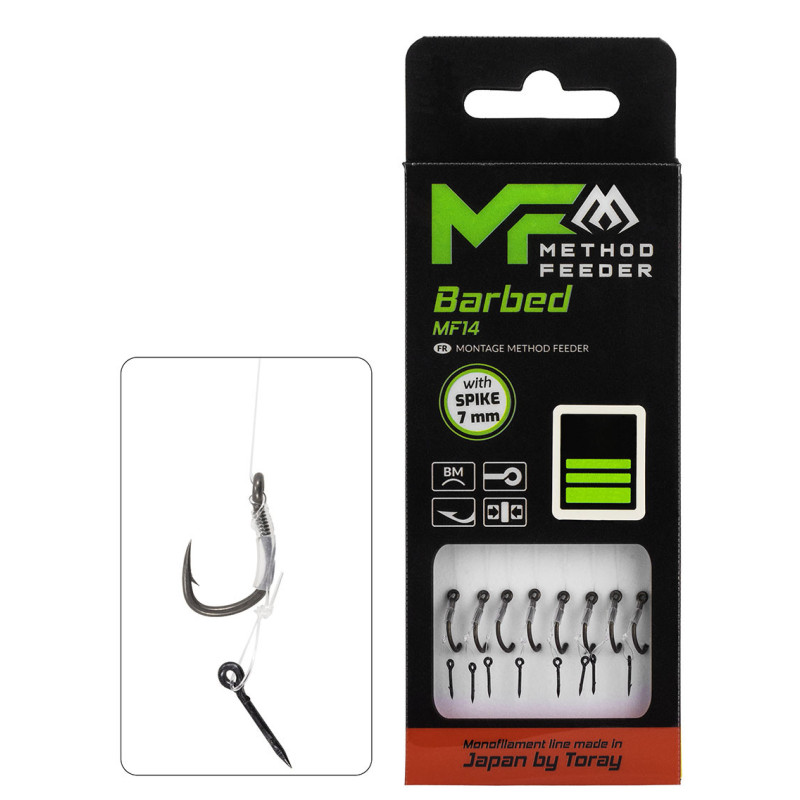Przypon MF Mikado MF14 z igłą hak z zadziorem nr8 / 10cm / 0.23mm Przypon MF Mikado MF14 z igłą hak z zadziorem nr8 / 10cm / 0.23mm